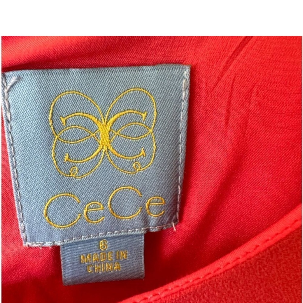 Cece Stylish Coral Dress size 6 - Picture 4 of 7
